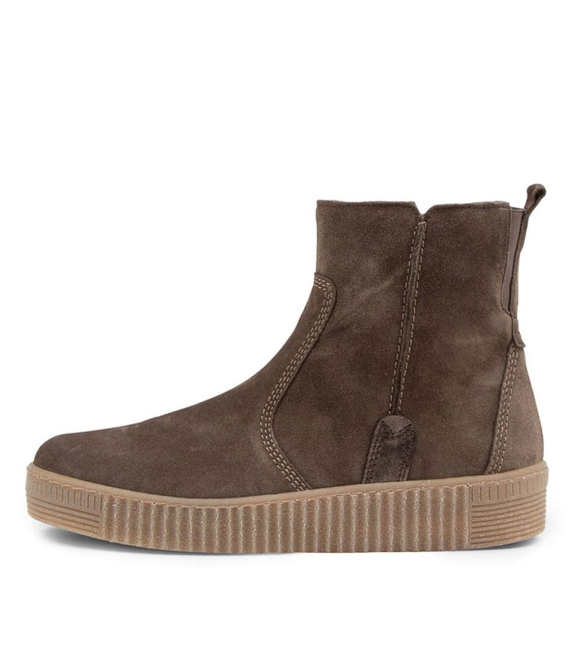 Gabour | Bottines Exclusives En Daim Tartufo Abarcy